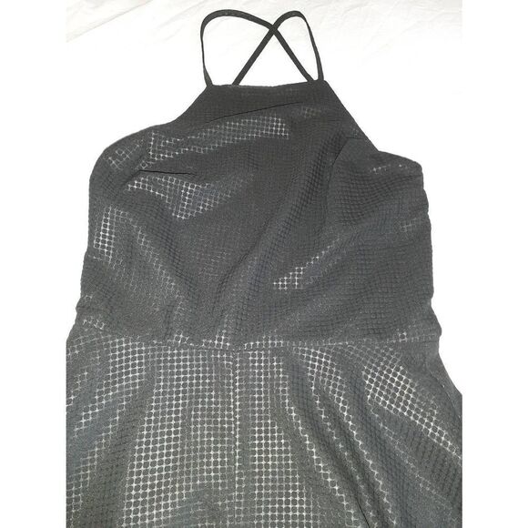 Small Dance & Marvel Black Lined Spaghetti Strap Criss Cross Back Mini Dress - Picture 2 of 4